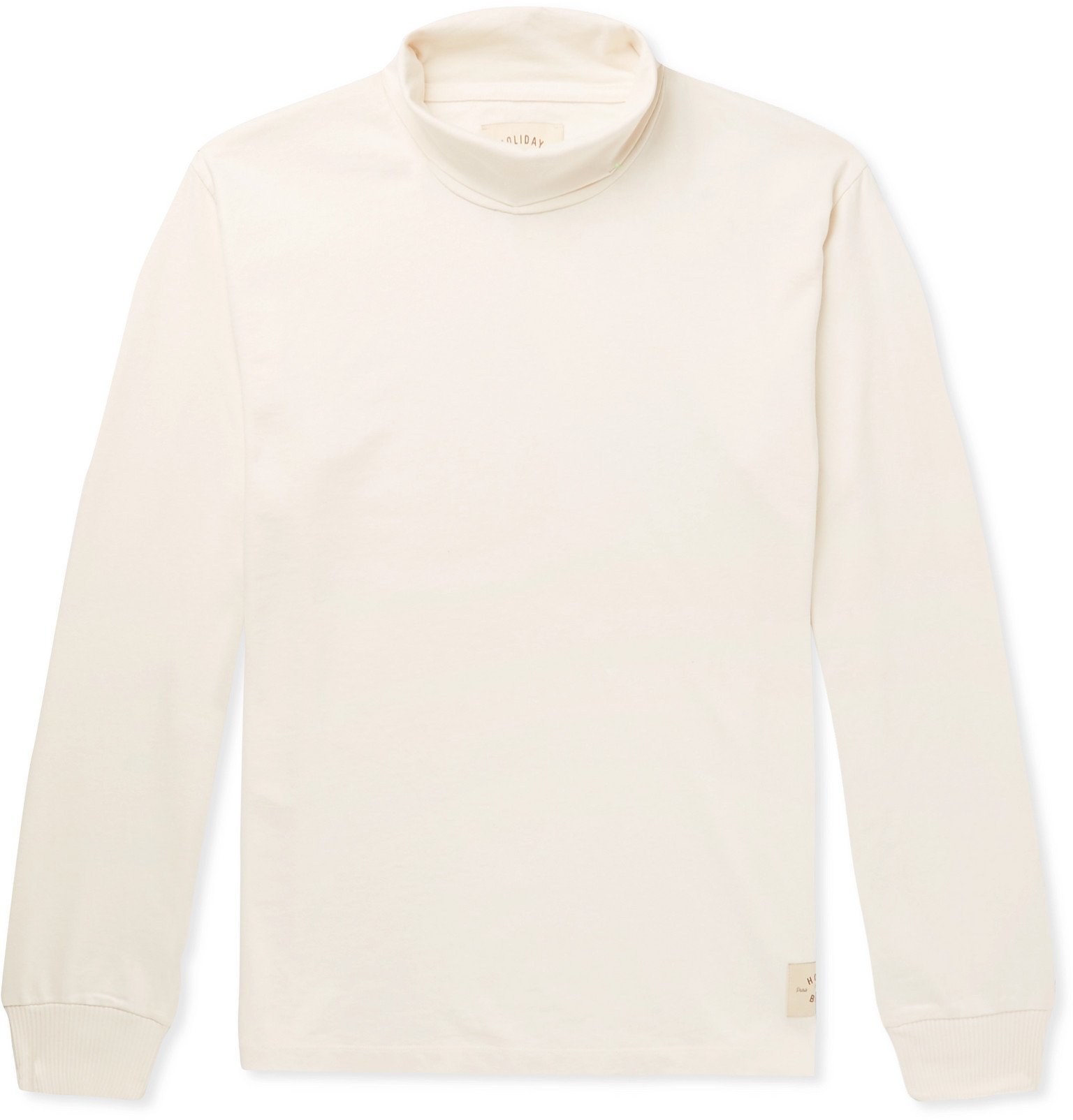 mock neck off white