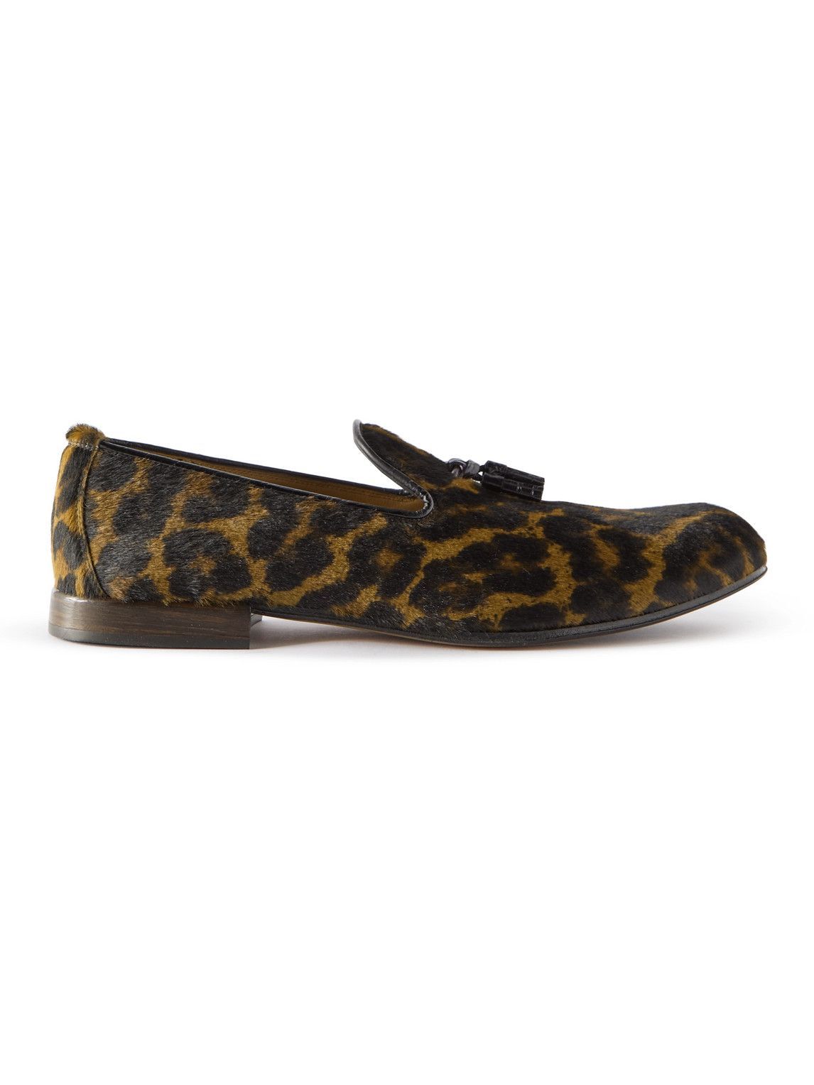 TOM FORD - Leopard-Print Calf Hair Tasselled Loafers - Brown TOM FORD