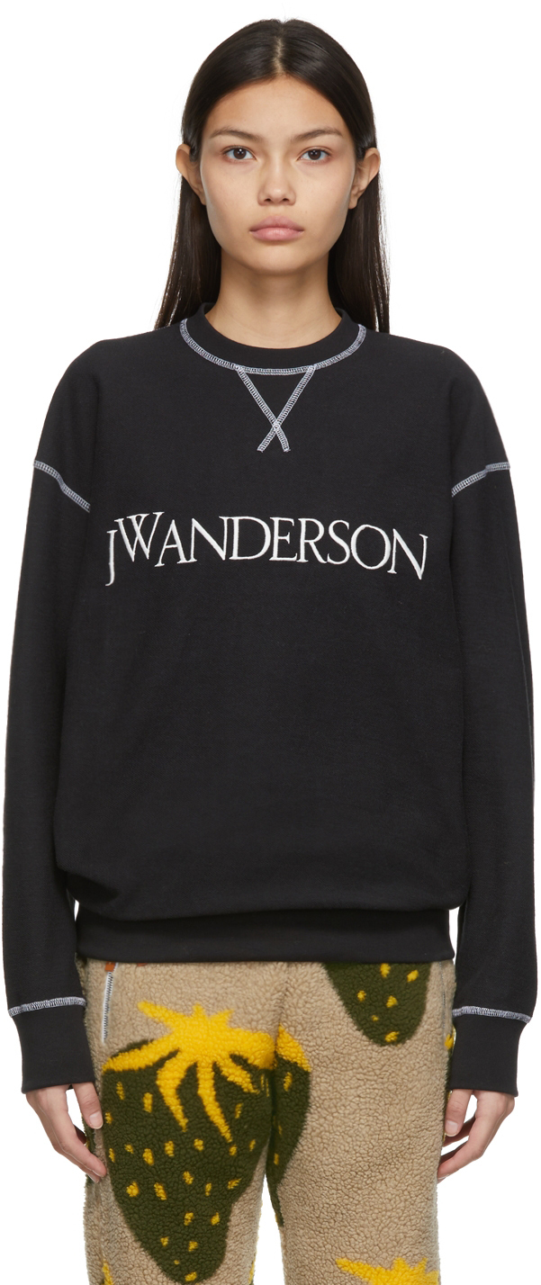 JW Anderson Black Inside Out Contrast Sweatshirt JW Anderson