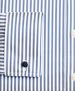 Brooks Brothers Men's Stretch Madison Relaxed-Fit Dress Shirt, Non-Iron Twill Ainsley Collar French Cuff Bold Stripe | Navy