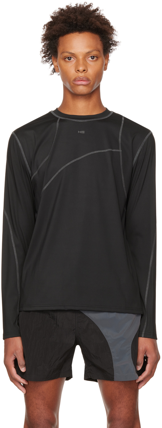 Photo: HELIOT EMIL SSENSE Exclusive Black Long Sleeve T-Shirt
