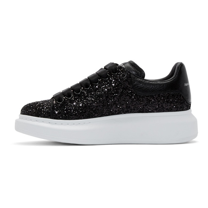alexander mcqueen shoes black glitter