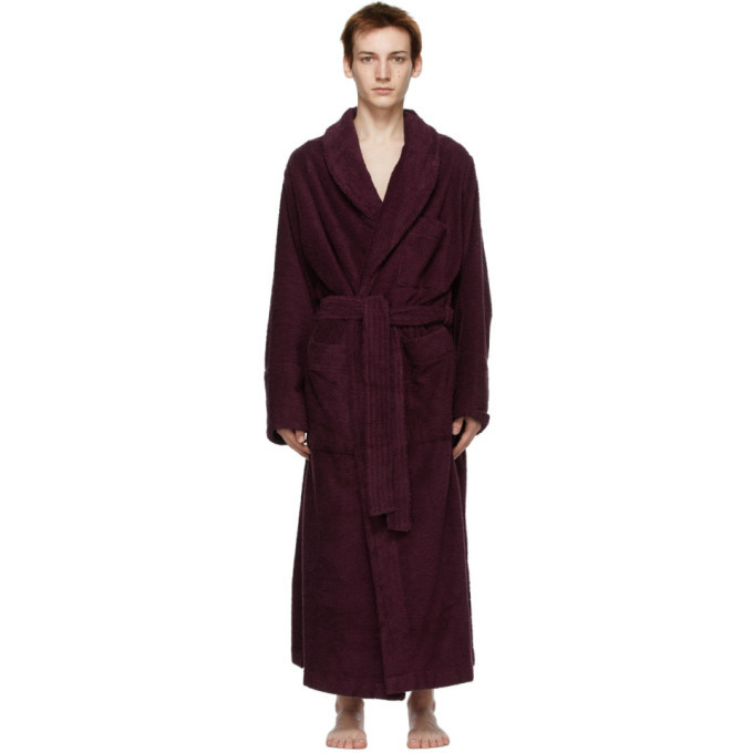 Tekla Purple Classic Bathrobe Tekla Fabrics