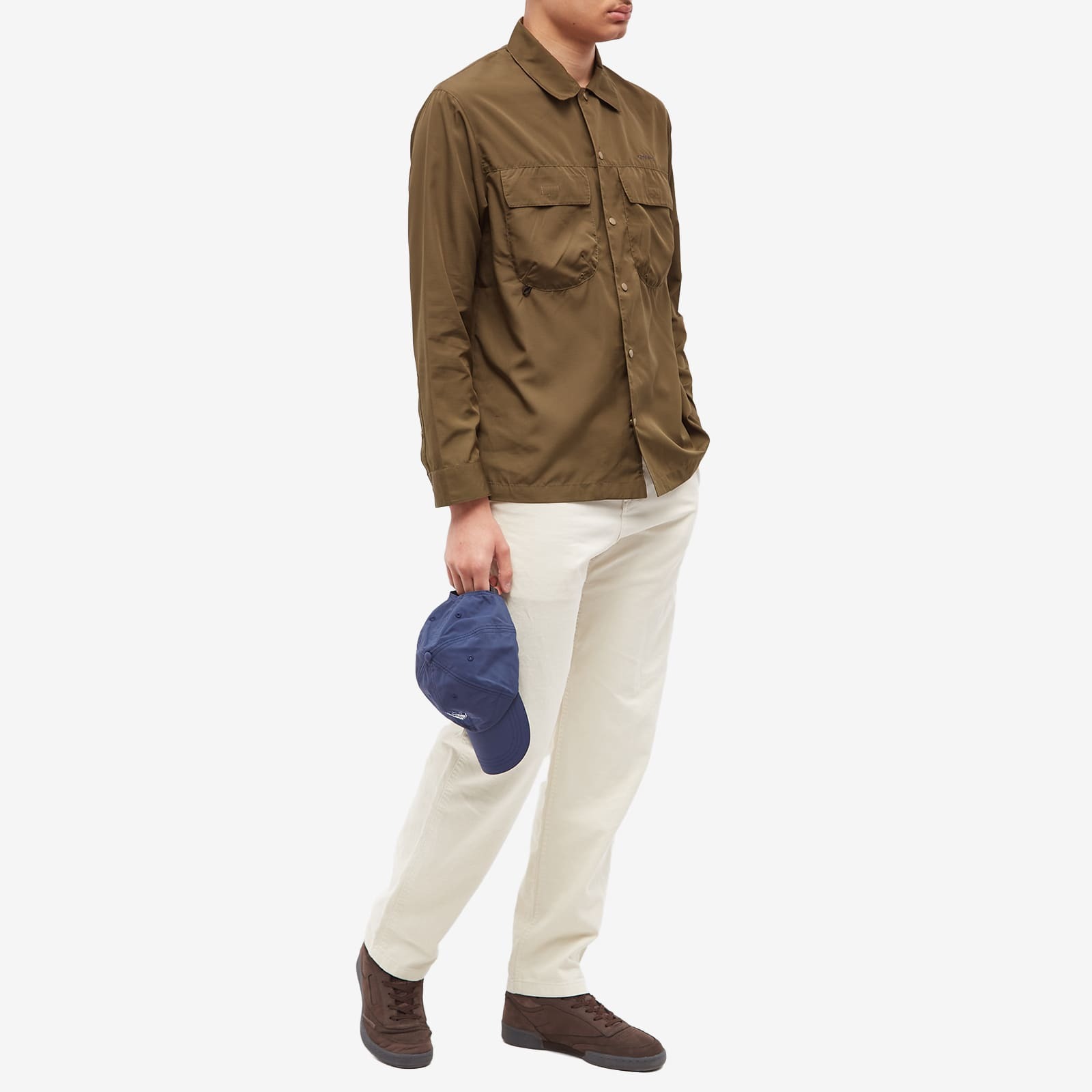 Gramicci Men's Light Ripstop Utility Shirt in Olive Drab Gramicci