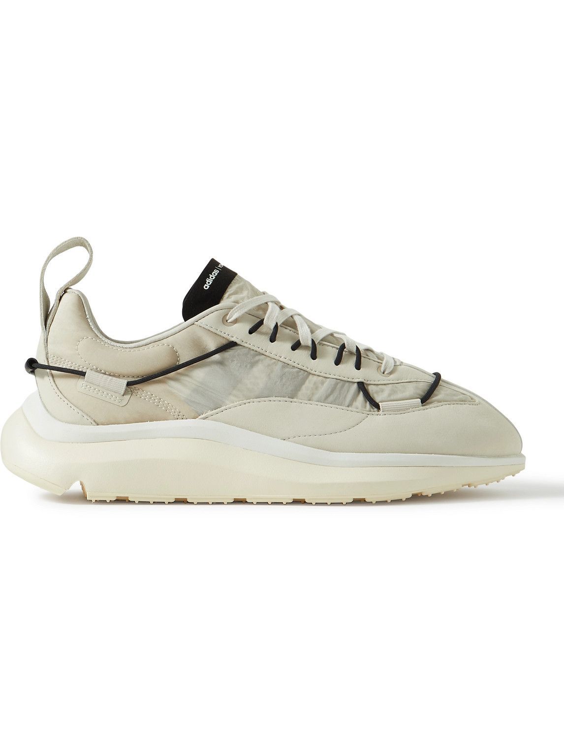 Y-3 - Shiku Run Suede and Leather-Trimmed Shell Sneakers - Neutrals Y-3