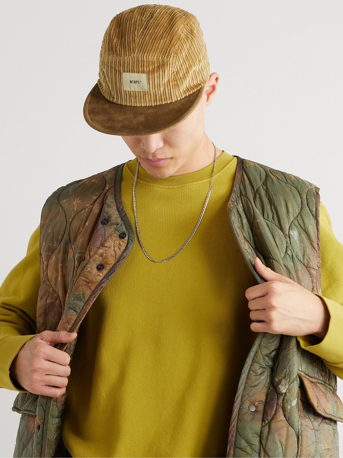 Logo-Appliquéd Cotton-Corduroy Cap WTAPS