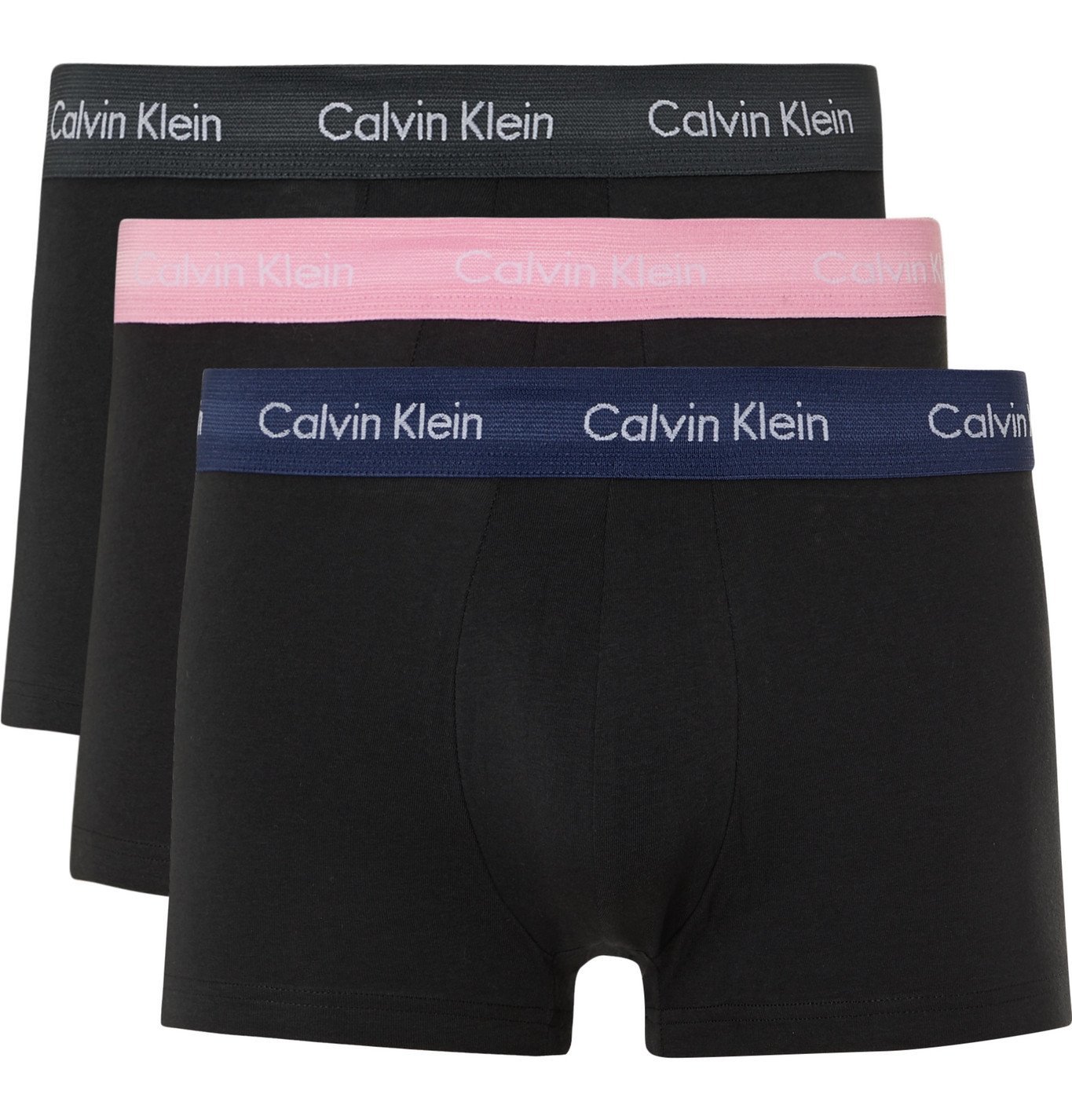 Calvin Klein Underwear - Three-Pack Stretch-Cotton Boxer Briefs - Black ...