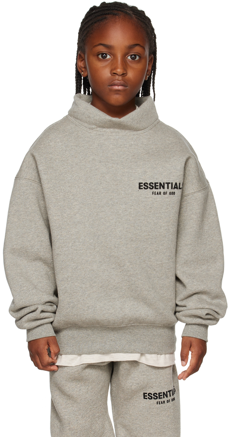 Essentials Kids Gray Mock Neck Sweatshirt Essentials