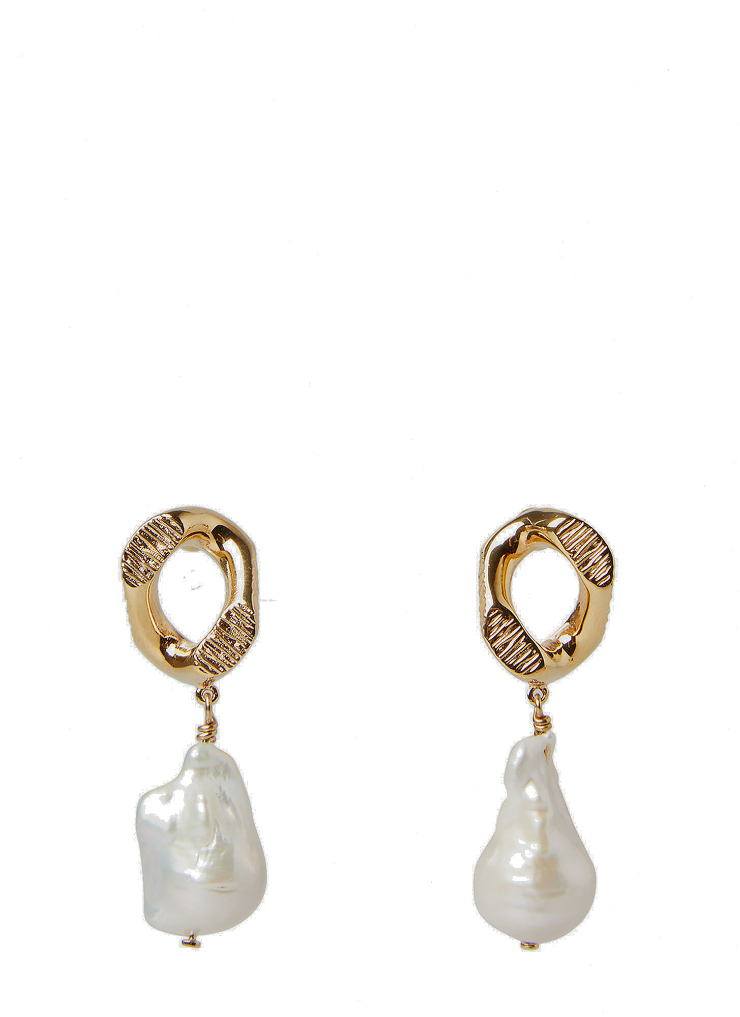 Burberry Gold Oyster Earrings Burberry