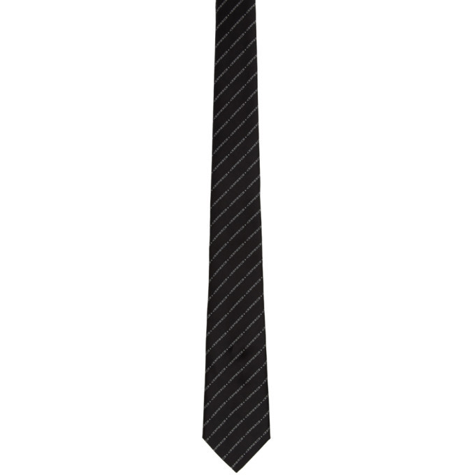 black and white burberry tie