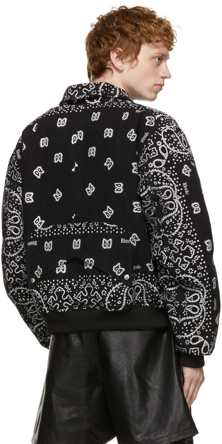 Black Bandana Bomber Jacket Rhude