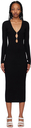 Reformation Black Parini Midi Dress