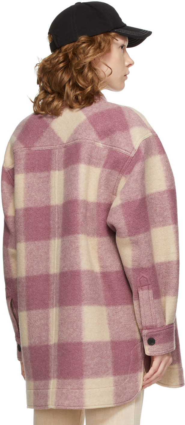 Isabel Marant Etoile Beige & Pink Check Harveli Jacket