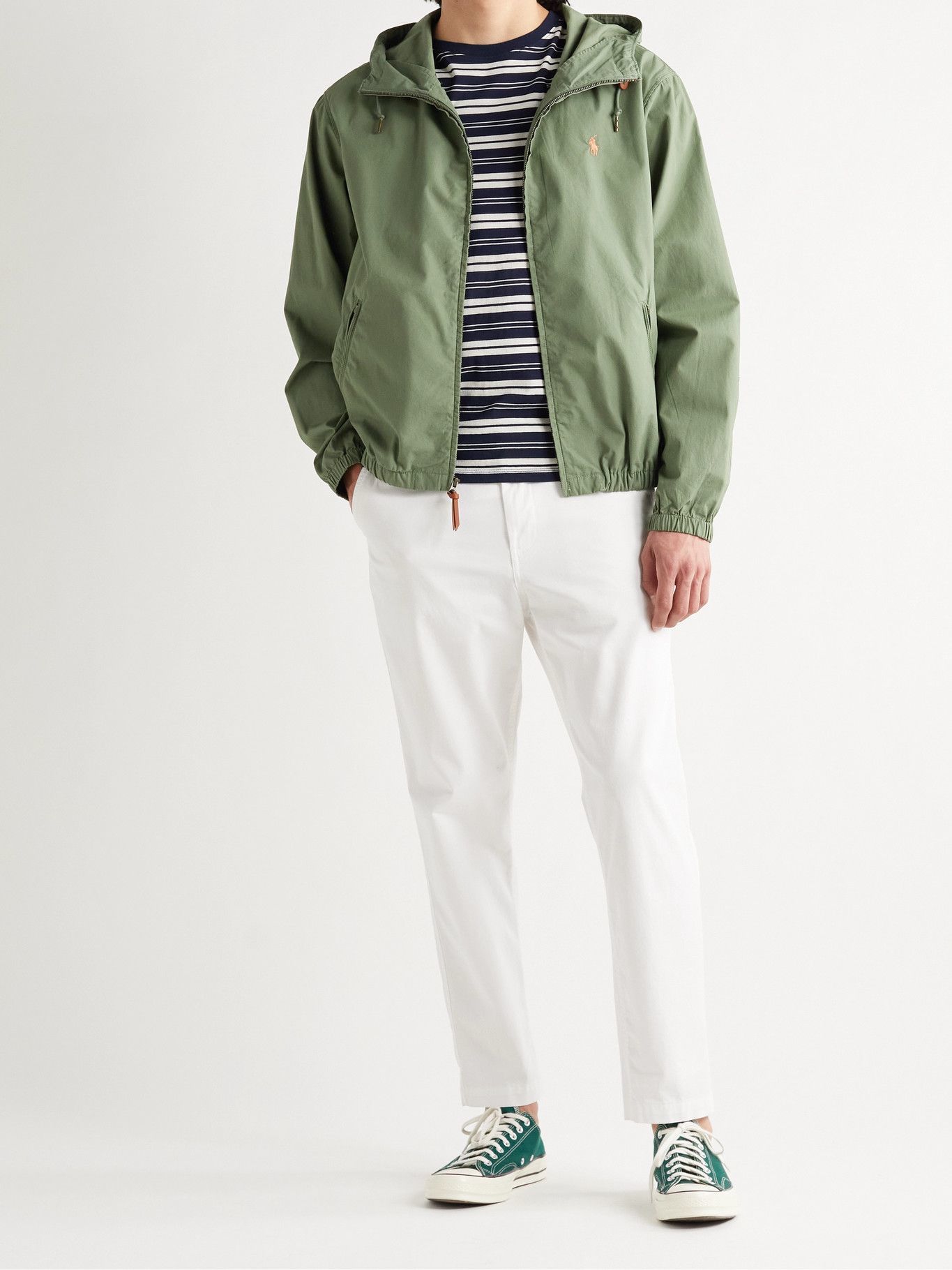 poplin hooded jacket ralph lauren