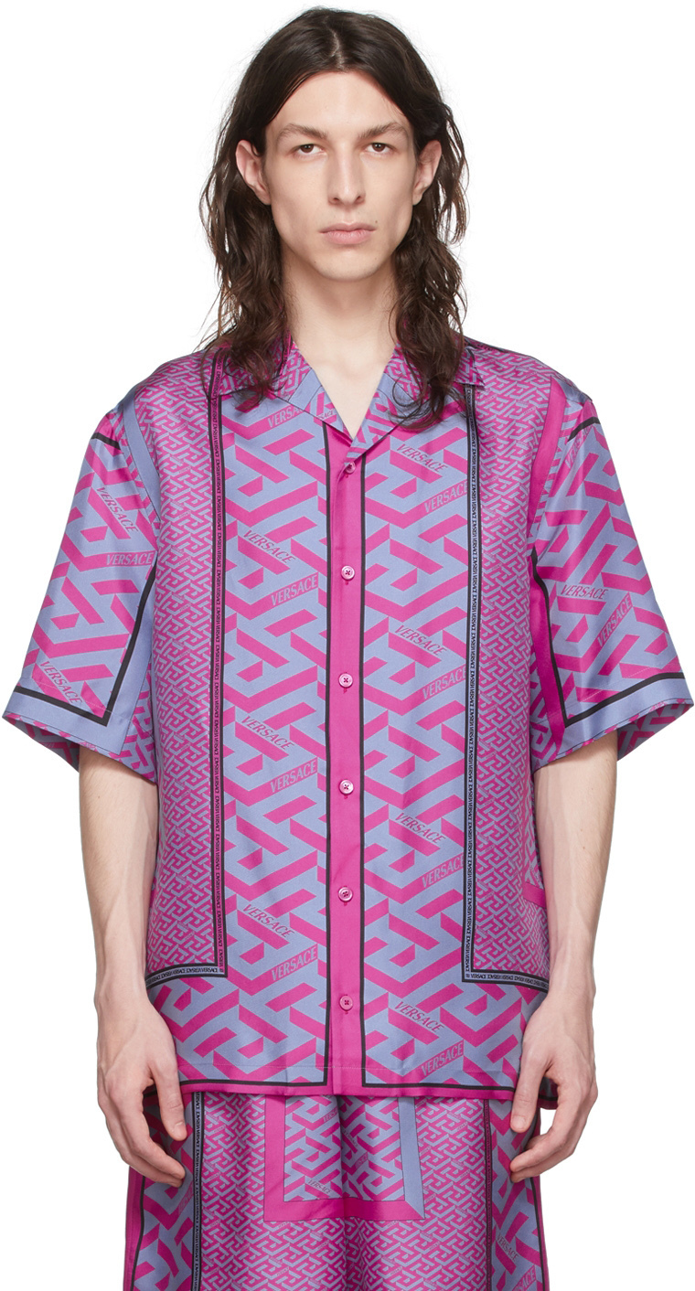 Versace Pink 'La Greca' Shirt Versace