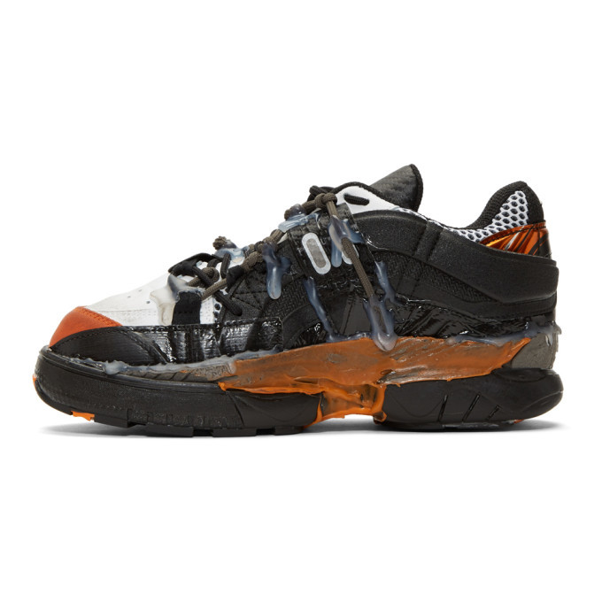 Maison Margiela Orange and Black Fusion Sneakers Maison Margiela