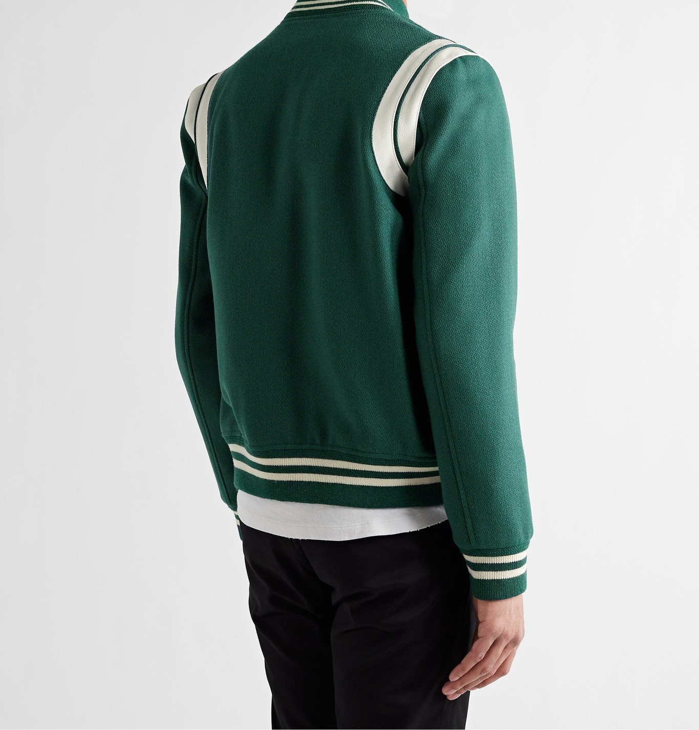 green saint laurent teddy jacket