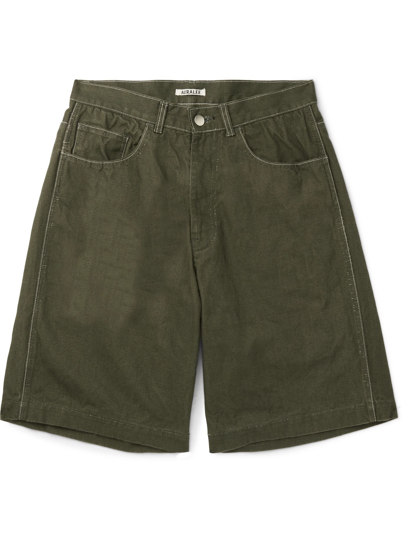 Auralee Organic CottonCanvas Shorts Green Auralee