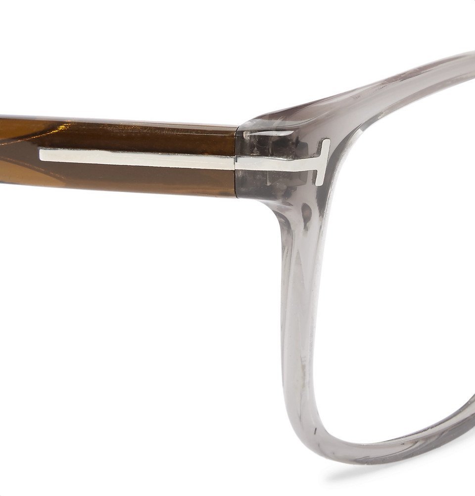 TOM FORD - Two-Tone Square-Frame Acetate Optical Glasses - Men - Brown TOM  FORD