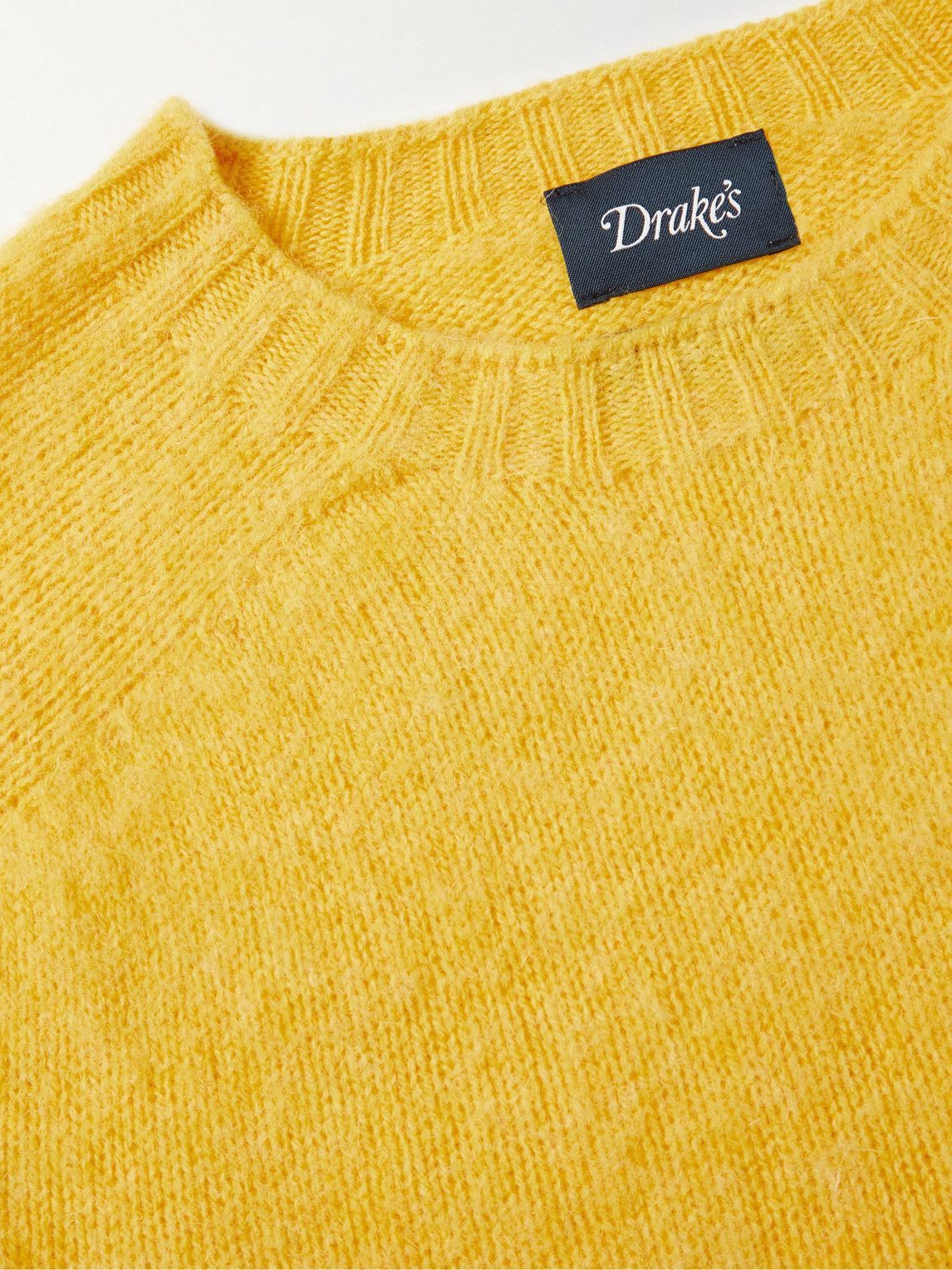 Drake's - Brushed-Wool Sweater - Yellow 