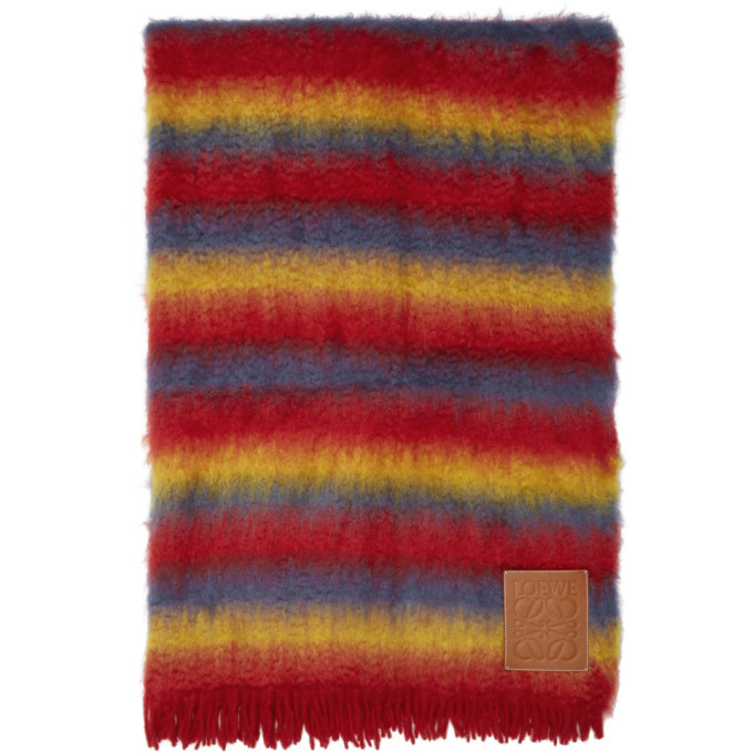 Loewe Rainbow Mohair and Wool Blanket Loewe
