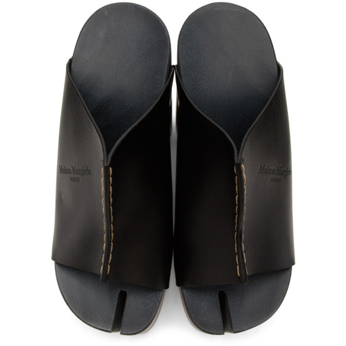 Maison Margiela Black Tabi Clog Heeled Sandals Maison Margiela