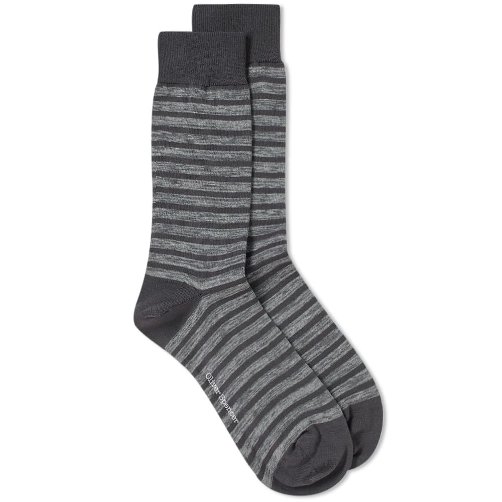 Oliver Spencer Telford Stripe Sock Grey