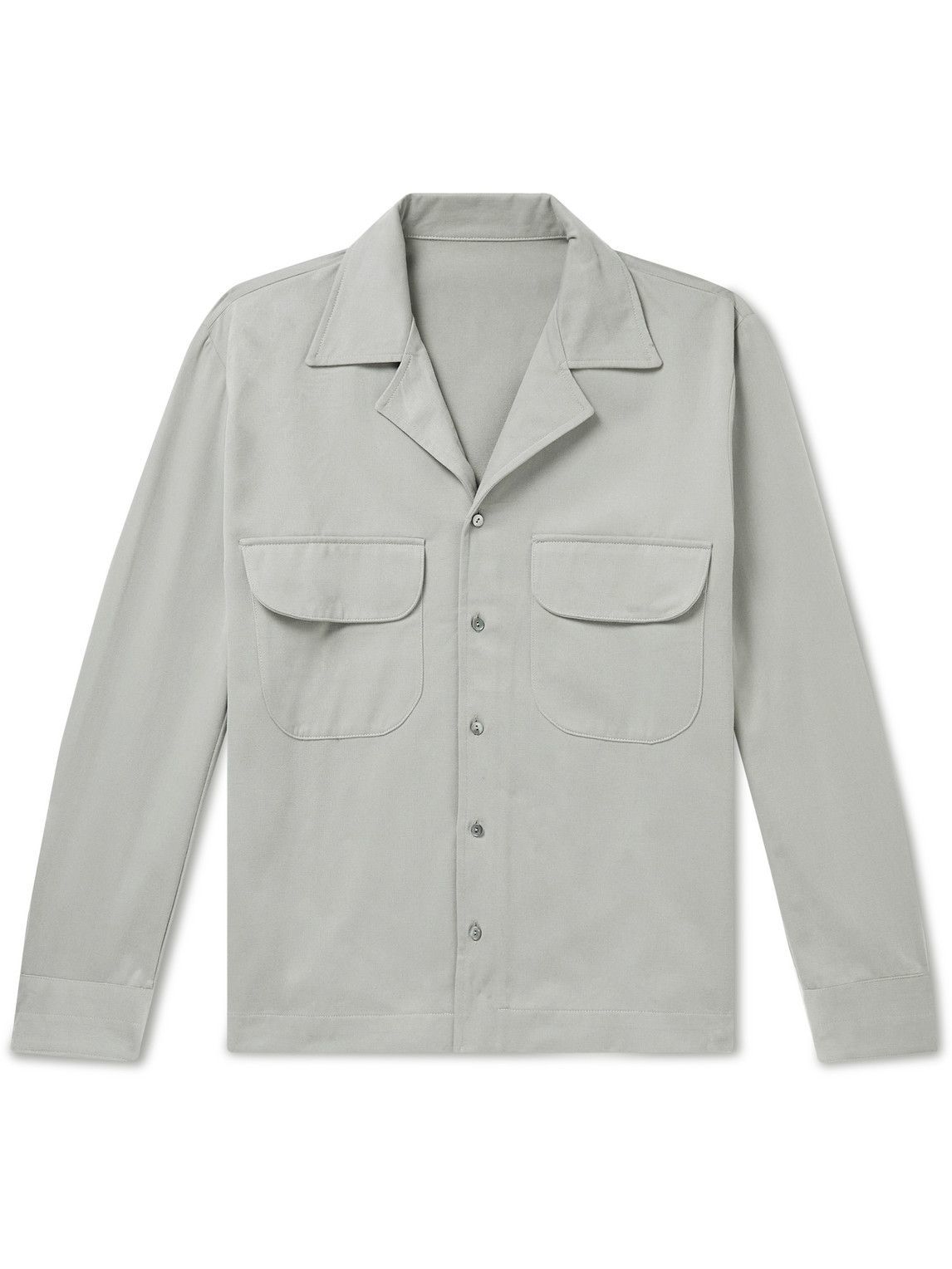 Stòffa CampCollar CottonTwill Shirt Gray STÒFFA