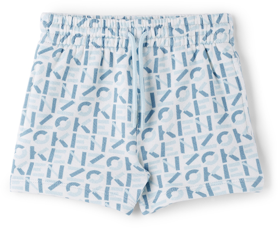 Photo: Kenzo Baby Off-White & Blue Logo Shorts
