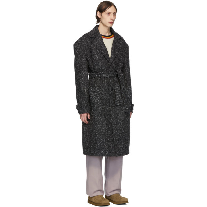 Eckhaus Latta Black Static Coat Eckhaus Latta