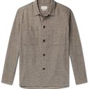 OLIVER SPENCER - Eltham Mélange Brushed Organic Cotton-Flannel Overshirt - Neutrals
