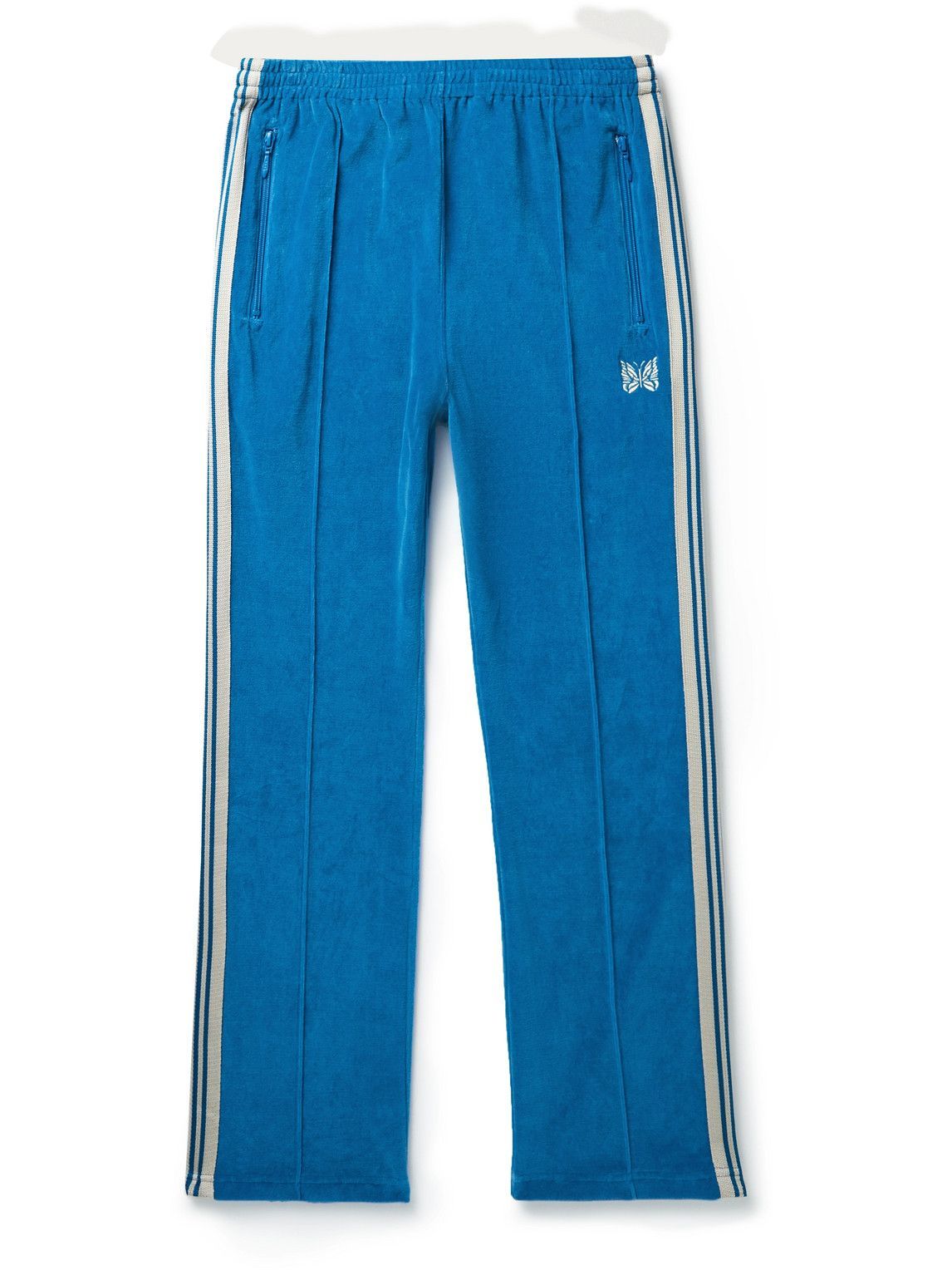 adidas blue velour track pants