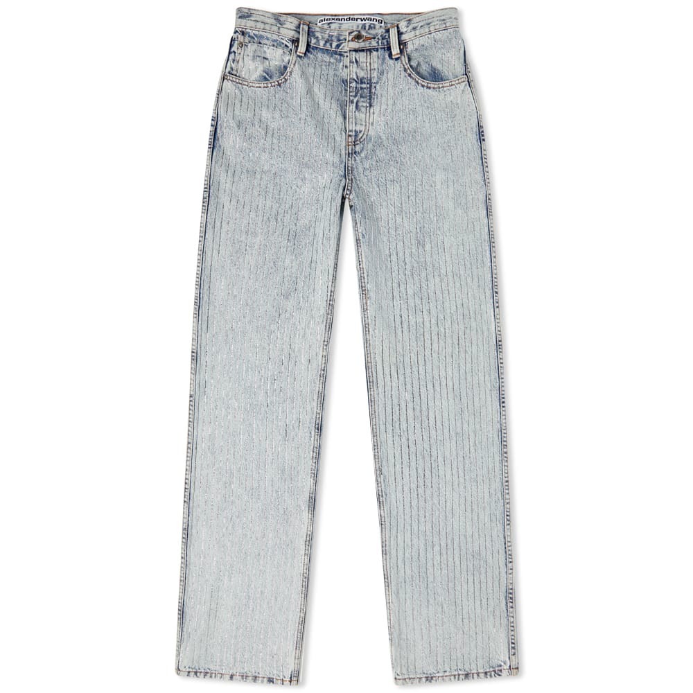 Alexander Wang Skater Stacked Crystal Stripe Jean Alexander Wang