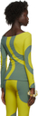 Paula Canovas Del Vas Yellow & Green Stretch Long Sleeve T-Shirt