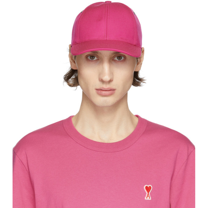 Ami Alexandre Mattiussi Pink Logo Cap Ami Alexandre Mattiussi