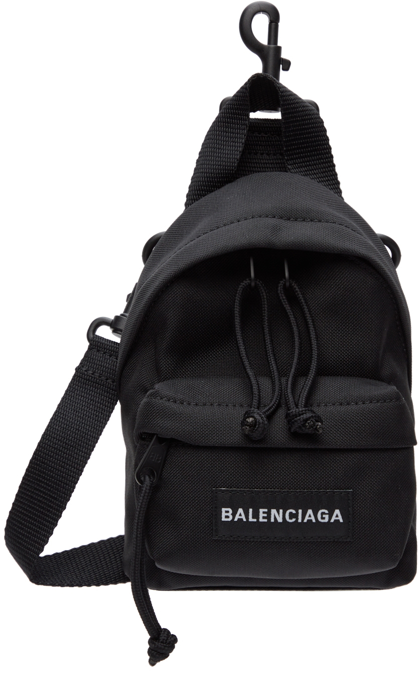 Balenciaga Black Mini Explorer Messenger Bag Balenciaga