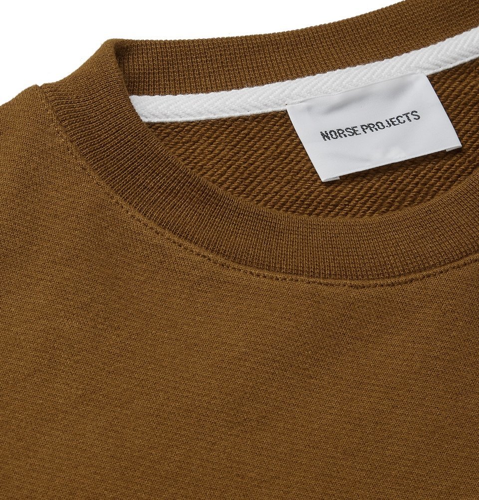 Norse Projects - Vagn Loopback Cotton-Jersey Sweatshirt - Brown Norse ...
