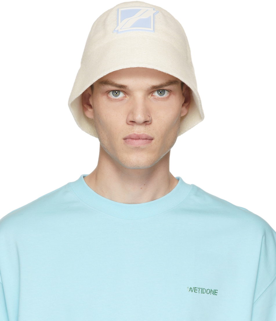 We11done Off-White Knit Bucket Hat We11done