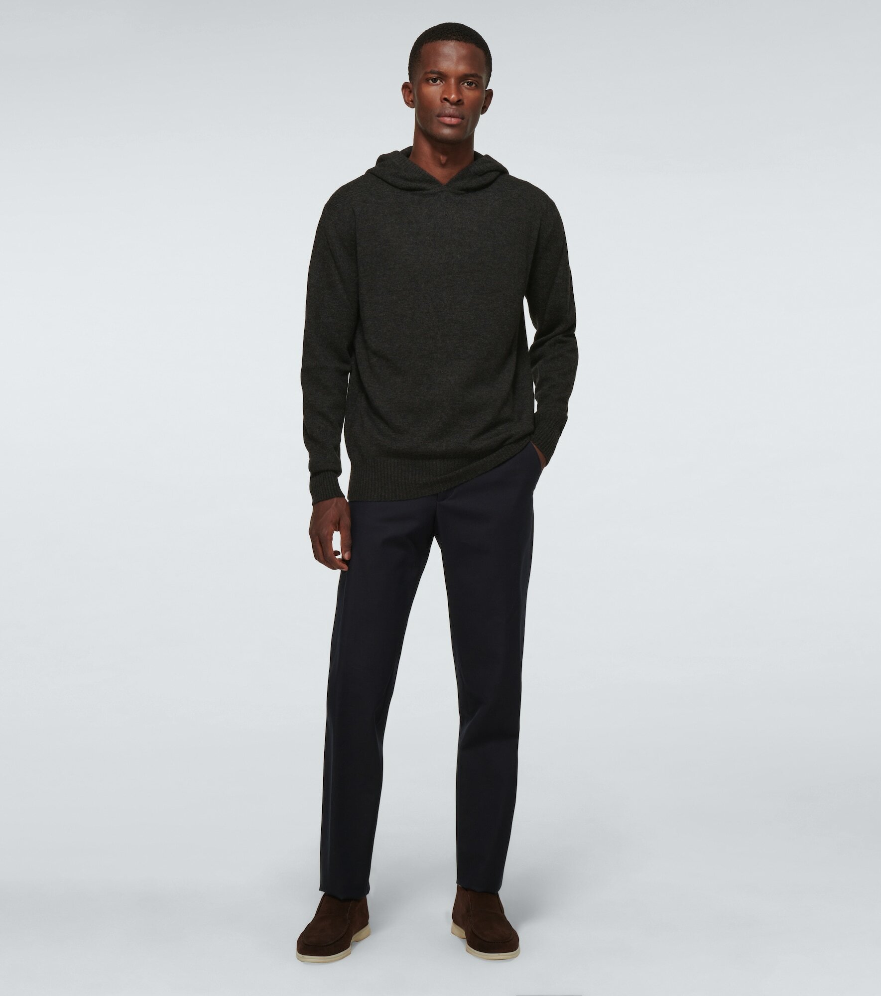 LORO PIANA 26S HOODED SHIRT AND FLARED PANTS SET 787 main image 1