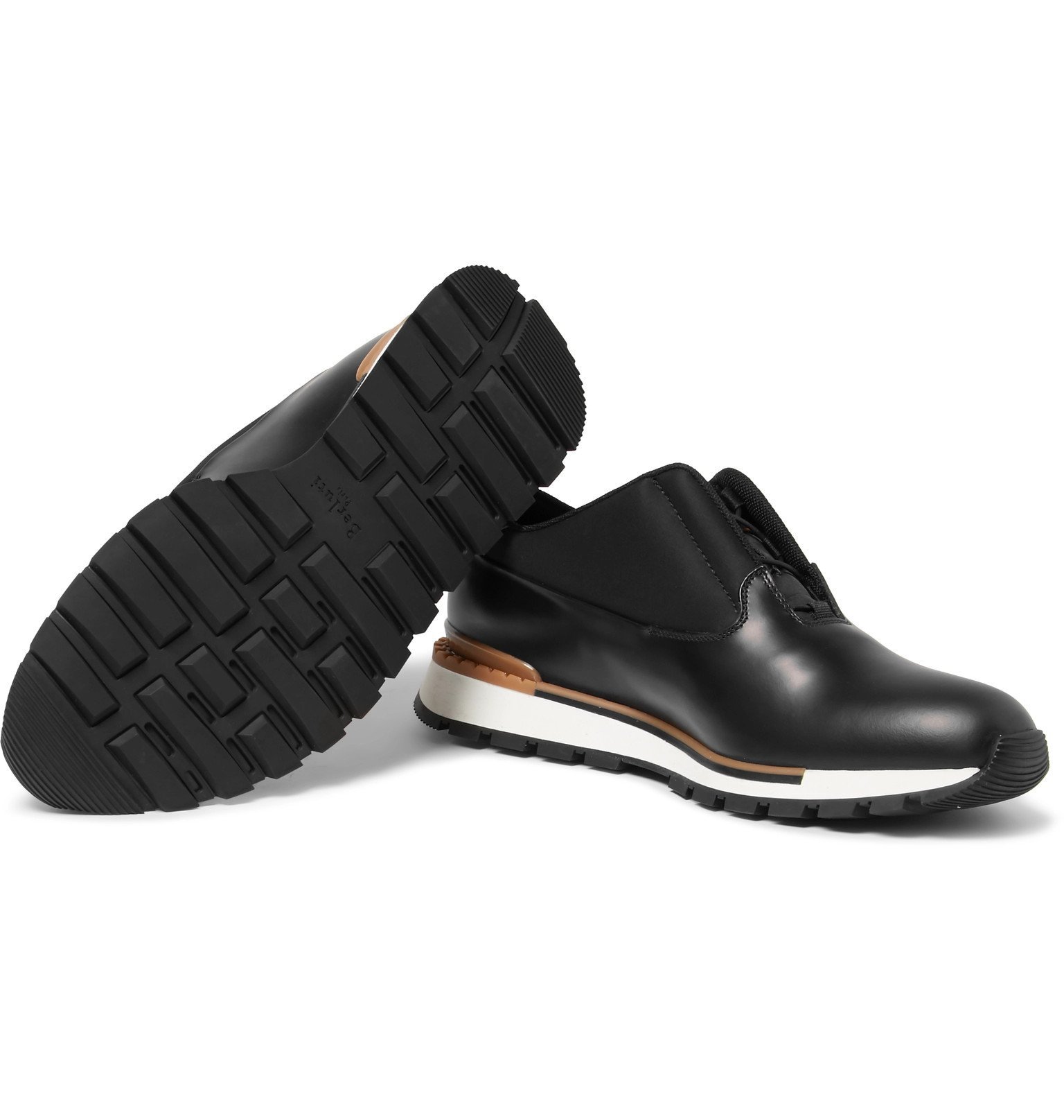 Berluti - Fast Track Tornio Leather and Shell Sneakers - Black Berluti