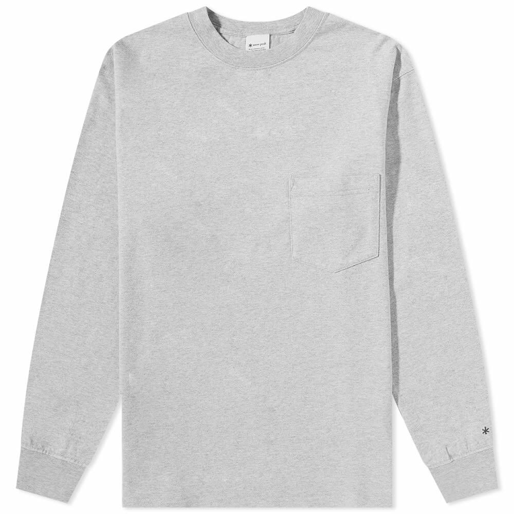 Snow Peak Men's Long Sleeve Recycled Cotton Heavy TShirt in Medium