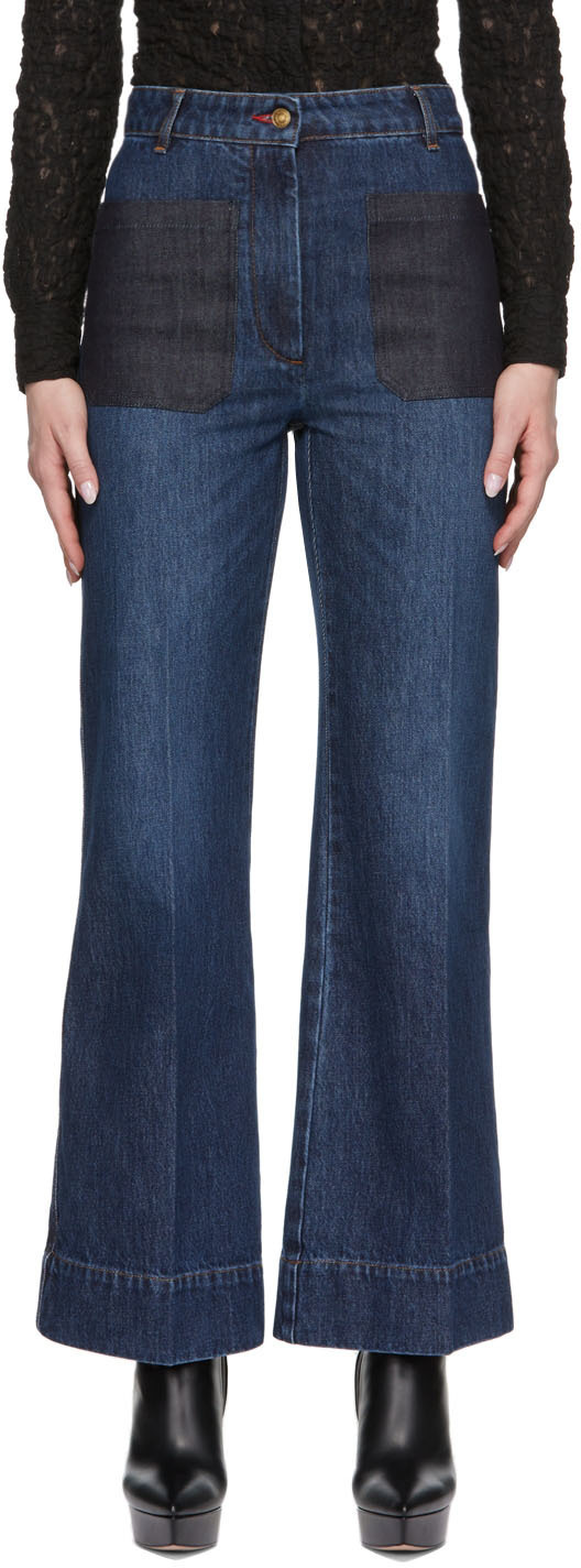 Victoria Beckham Navy Alina Patch 