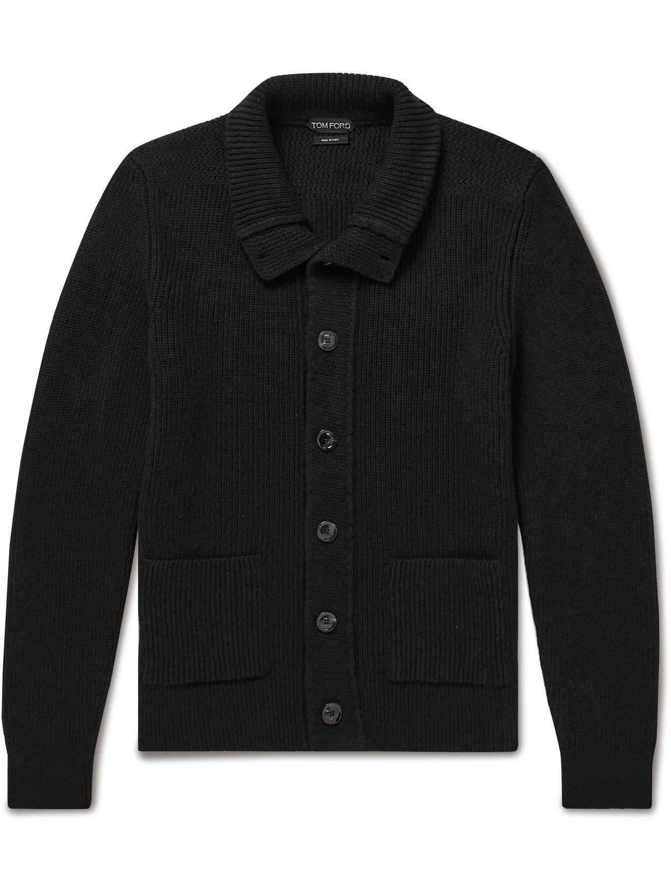 TOM FORD - Ribbed Cashmere Cardigan - Black TOM FORD