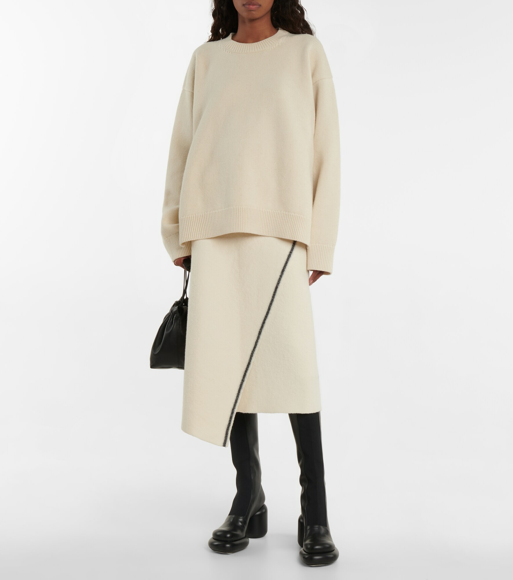 Jil Sander Platform leather kneehigh boots Jil Sander