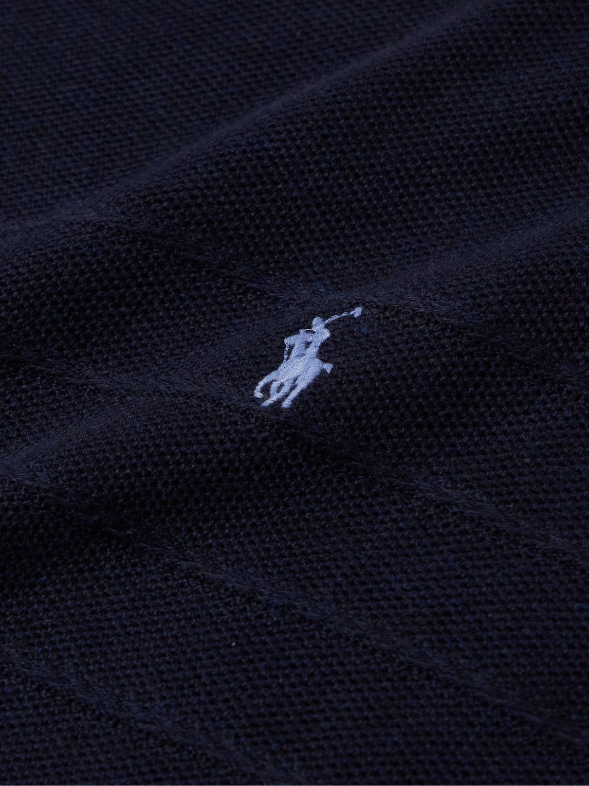 Polo Ralph Lauren - Logo-Embroidered Striped Cotton Sweater - Blue