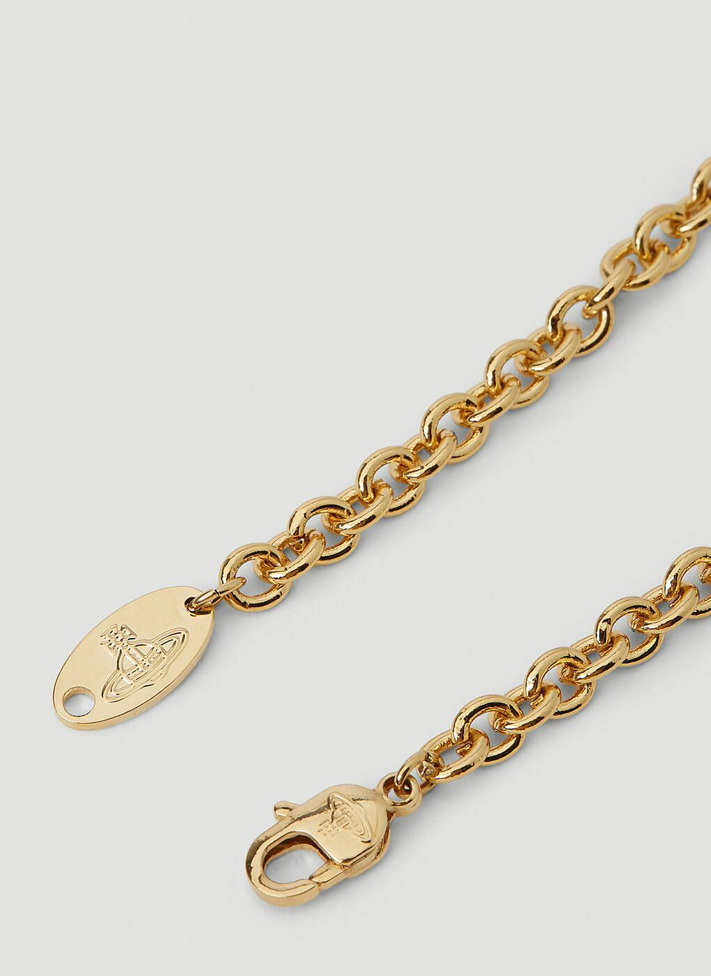 Vivienne Westwood - Mini Bas Relief Chain Bracelet in Gold Vivienne ...