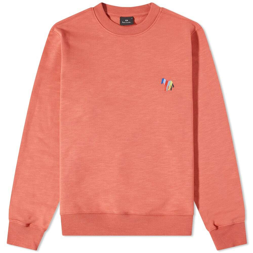 Paul Smith Men's New Zebra Logo Crew Sweat in Pink Paul Smith