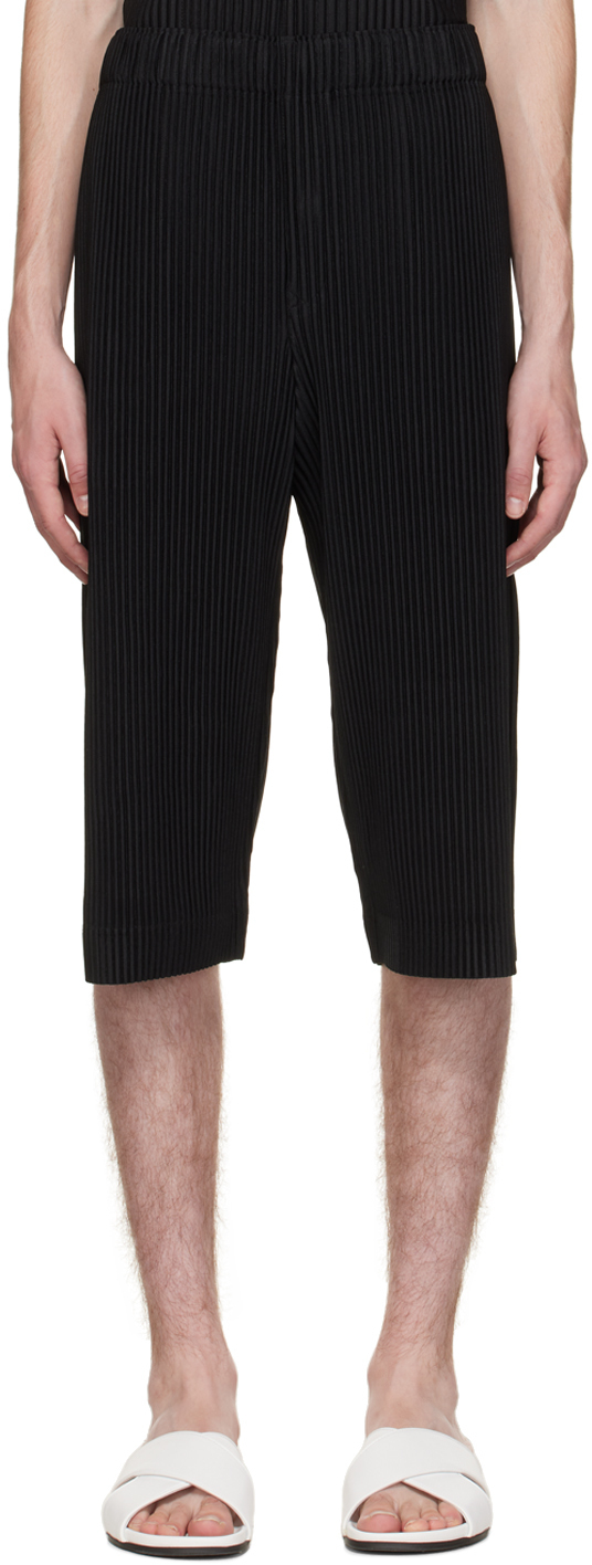 Homme Plissé Issey Miyake Black Pleats Bottoms 2 Shorts Homme Plisse ...