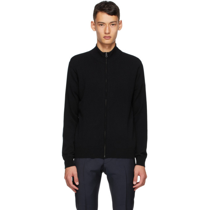 Dunhill Black Cashmere Zip Through Sweater Dunhill