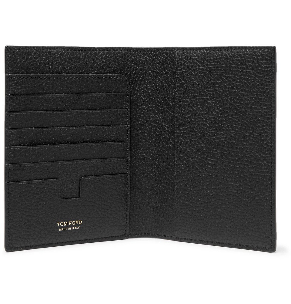 TOM FORD - Full-Grain Leather Passport Cover - Men - Black TOM FORD